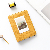 黄色 4寸18页放72张|拍立得3寸4寸照片插页式相册影集电影票火车票复古风格纪念册收纳