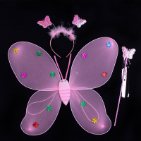 粉色纯色蝴蝶|巴拉拉公主小魔仙魔法棒巴拉芭拉发光夜光仙女女孩儿童变身玩具