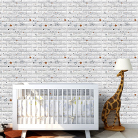 自粘3d立体泡沫墙贴卡通卧室温馨墙纸儿童房装饰软包防撞防水贴纸