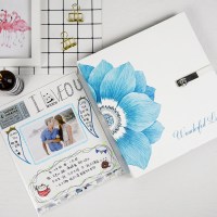 白卡款-PU皮美好生活 30张(60面)|pu皮手工制作diy相册情侣浪漫记录旅行手账恋爱旅游自制纪念册本