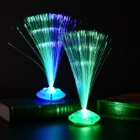 宝石底座光纤花发12个|满天星光纤花灯七彩闪光发光玩具变色光纤花幼儿园小礼品地摊热卖