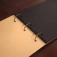 黑卡纸内页+DIY配件 33张66页面|复古牛皮纸diy相册 大号活页手工粘帖式韩国情侣宝宝同学录纪念册