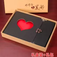 内环[黑色爱心] 相册+大礼包+50张四寸照片礼品袋|diy相册本影集纪念册情侣浪漫惊喜手工制作生日礼物成长记录