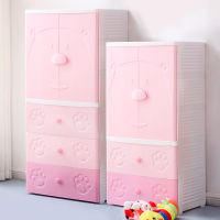 儿童衣柜加厚大号双开门宝宝收纳柜多层婴儿储物柜玩具置物架