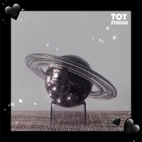 ins透明水晶星球积木拼图摆件创意简约diy拼插立体土星饰品礼物女