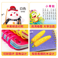 婴儿书早教宝宝画册0到3岁两岁半幼儿启蒙全书看图识物认字识物儿歌撕不烂识字卡片唐诗三百首古诗翻翻书儿童绘本1-2一岁书本