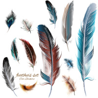 汽车贴纸3d立体反光羽毛划痕遮挡全车身前后保险杠尾创意个性防水