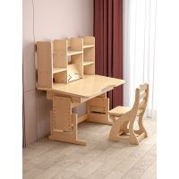 儿童学习桌小学生写字桌椅套装家用简约实木组合书桌课桌椅可升降