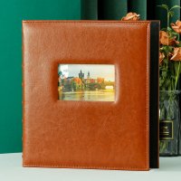 砖红色 5寸800张.过塑可放|5寸6寸800张大容量横竖混搭相册本纪念册插页式过塑可放家庭影集