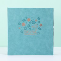 蓝色[樱の回忆] 60张120面(黑卡内页)|大容量手工diy插页粘贴式相册宝宝自粘成长情侣家庭记录纪念册本