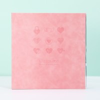 粉色[爱的表白] 20张40面(黑卡内页)|大容量手工diy插页粘贴式相册宝宝自粘成长情侣家庭记录纪念册本