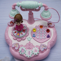 公主电话机粉色(电池版)关注店铺送礼|女宝宝0-1-3周岁小男孩音乐早教4-5岁儿童启蒙电话机幼儿玩具
