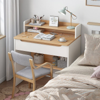 书桌书架组合儿童80cm台式电脑桌简约家用学生写字桌卧室学习桌子