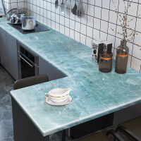 厨房墙壁防油贴纸仿真大理石纹瓷砖墙贴自粘防水防潮橱柜桌面翻新