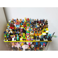 人仔收纳盒防尘罩小颗粒小人偶展示架柜玩具幻影忍者拼装积木