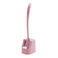 马桶刷1个【带底座】粉色 无死角长柄马桶刷套装洗厕所刷子厕所刷马桶刷子卫生间刷子洁厕刷