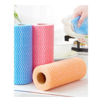 买二送一[150张]颜色随机 厨房清洁洗碗布懒人抹布百洁布不沾油一次性洗碗巾无纺布