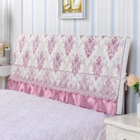 青花瓷(紫) 2.4米 夹棉全包床头罩床头套防尘罩床头柜罩简约现代夹棉加厚实木保护套