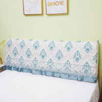 弹力全包(蓝花) 1.2米 夹棉全包床头罩床头套防尘罩床头柜罩简约现代夹棉加厚实木保护套
