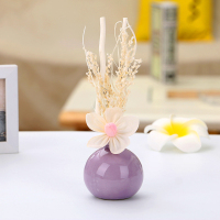 紫色陶瓷小圆片 百合 无火香薰空气清新剂房间卫生间卧室内香水香薰薰衣精油熏香