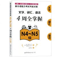 正版 N4-N5新日语能力考试 4周全掌握文字/词汇/语法 N4-N5级 新日语能力考前对策 四周全掌握文字/词汇/