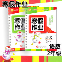 全套2本2019新版寒假作业小学语文数学2年级二年级上册下册全一册期末训练小学生拼音词语数学题口算作业本同步天天练苏