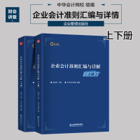 [正版]2019新版会计准则 企业会计准则汇编与详解(上下册)会计教材做账财务 会计指定培训用书  会计处理 账务