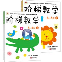 正版 小红花阶梯数学4~5岁上下2册幼儿数学启蒙书全脑思维升级训练教材右脑左脑开发全书儿童智力开发书注意力训练儿童
