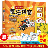 超全超酷魔法拼音发声翻翻书 拼音拼读训练学拼音神器卡片 一年级 教具幼小衔接拼音教材 汉语发音语文拼音加汉字学前班基