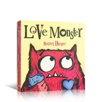 英文原版绘本 Love Monster小怪兽阿蒙4册 儿童情绪情感教育故事书 亲子互动 趣味图画书