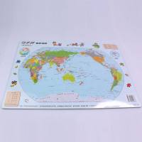 动手拼世界贴画组合 少儿益智拼图新版赠DIY贴画5-6-8岁地理知识学习认识34省及世界版图启蒙儿童玩具