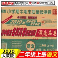 2019秋百校联盟湖南名卷小学期中期末名校真卷精选详解二年级上册语文试卷人教版 2年级上学期各地单元期末考试卷长沙同