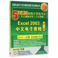Excel2003中文电子表格(附光盘第2版5天通过职称计算机考试考点视频串讲+全真模拟)/全国专业技术人员计算机应