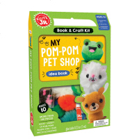 英文原版 Klutz My Pom-Pom Pet Shop 儿童创意手工DIY 女孩毛绒宠物制作 4岁+适合