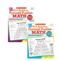 50 Skill-Building Pyramid Puzzles Math G2-6数学技巧金字塔2册 小学生练习