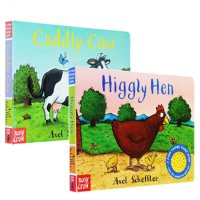 Higgly Hen+Cuddly Cow 纸板发音书2册 A Farm Friends Sound Book 咕噜