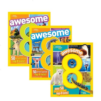 英文原版 美国国家地理 National Geographic Kids Awesome 8 小学百科科普绘本 3册