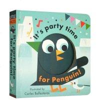 英文原版 Little Faces百变脸谱系列 It's Party Time for Penguin 精装立体