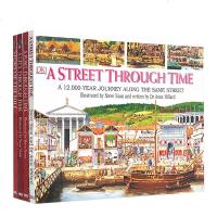 英文原版 DK Through Time Serise DK穿越时空百科全书4册合售 穿越时空的尼罗河/街道/港口/