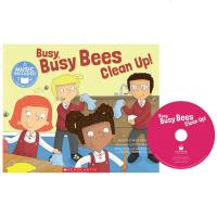 英文原版 Cantata Learning Busy Busy Bees Clean Up! 书+CD 歌谣学英文