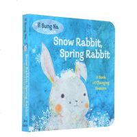 英文原版 Snow Rabbit Spring Rabbit 纸板书 暖心萌萌哒低幼绘本 Il Sung Na 四季
