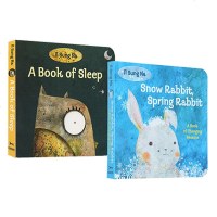 英文原版绘本 Book of Sleep/Snow Rabbit Spring Rabbit 纸板书2册 暖心萌萌