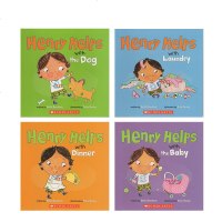 英文原版 Henry Helps 启蒙绘本图画书4册 儿童启蒙早教 宝宝意识行为培养 lulu系列同画家