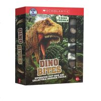 英文原版 Dinosaur Bites 恐龙科普百科 盒装 小学STEM科普读物 附6份化石标本