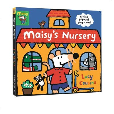 英文原版绘本 小鼠波波 Maisy's Nursery 亲子互动 立体游戏操作纸板书 with a pop-out