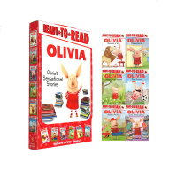 英文原版 OLIVIA's Sensational Stories 小猪奥莉薇6册礼盒装绘本 Ready to Re