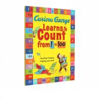 英文原版 Curious George Learns to Count from 1 to 100 好奇猴乔治数学绘