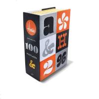 英文原版 House Industries 100 Postcards 100张经典字母造型明信片 礼品盒装