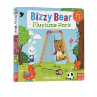 小熊很忙系列英文原版绘本 Bizzy Bear Playtime Park 纸板机关操作书 儿童启蒙认知绘本 可搭s