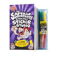 英文原版 Klutz Captain Underpants 内裤超人队长 STEAM体系 儿童绘画涂色贴纸书 手工D